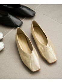 Vカットステッチ フラットシューズ BEAUTY&YOUTH UNITED ARROWS ビューティー＆ユース　ユナイテッドアローズ シューズ・靴 パンプス ブラック ホワイト レッド ゴールド ネイビー シルバー【送料無料】[Rakuten Fashion]