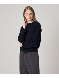＜Steven Alan＞コットン カシミヤ フリル ニット Steven Alan ビューティー＆ユース　ユナイテッドアローズ トップス ニット ベージュ ネイビー【送料無料】[Rakuten Fashion]