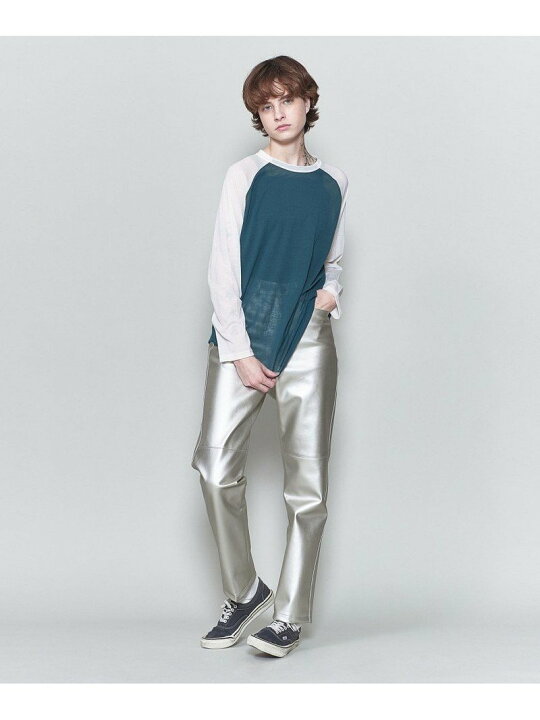 楽天市場】＜6(ROKU)＞ COTTON NYLON BASEBALL TーSHIRT/Tシャツ 6 