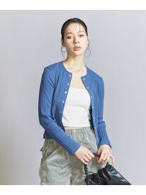 【WEB限定】フェイクパールスナップボタン リブカーディガン -ウォッシャブル- BEAUTY&YOUTH UNITED ARROWS ビューティー＆ユース　ユナイテッドアローズ トップス カーディガン ネイビー ホワイト ブラック グレー【送料無料】[Rakuten Fashion]