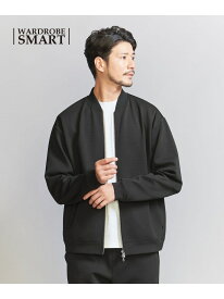 【WEB限定 WARDROBE SMART】ダブルニット ジップブルゾン/セットアップ対応【抗菌・防臭】 BEAUTY&YOUTH UNITED ARROWS ビューティー＆ユース　ユナイテッドアローズ ジャケット・アウター ブルゾン・ジャンパー グリーン ブラック グレー ネイ【送料無料】[Rakuten Fashion]