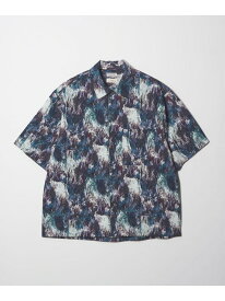 ロンシャン ブラッシュド パターン キャンプ シャツ GRANDE型 BEAUTY&YOUTH UNITED ARROWS ビューティー＆ユース　ユナイテッドアローズ トップス シャツ・ブラウス ネイビー【送料無料】[Rakuten Fashion]