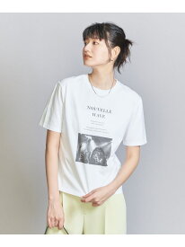 コットン ロゴプリント Tシャツ BEAUTY&YOUTH UNITED ARROWS ビューティー＆ユース　ユナイテッドアローズ トップス カットソー・Tシャツ ホワイト グレー【送料無料】[Rakuten Fashion]