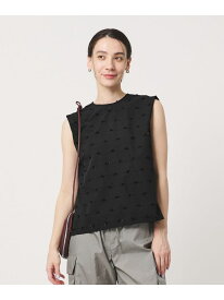 ドット ジャガード ノースリーブブラウス ウォッシャブル BEAUTY&YOUTH UNITED ARROWS ビューティー＆ユース　ユナイテッドアローズ トップス シャツ・ブラウス ホワイト ブラック グレー【先行予約】*【送料無料】[Rakuten Fashion]