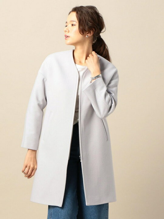 楽天市場】【SALE／40%OFF】BY メルトンジップノーカラーコート 