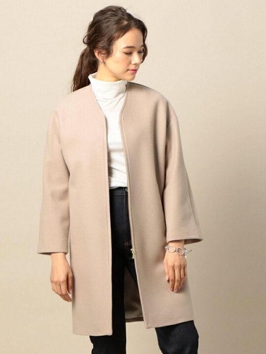 楽天市場】【SALE／40%OFF】BY メルトンジップノーカラーコート 