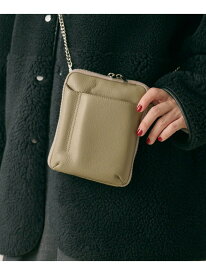 レザー ジップ ショルダーバッグ -2WAY- BEAUTY&YOUTH UNITED ARROWS ビューティー＆ユース　ユナイテッドアローズ バッグ ショルダーバッグ グレー ブラック【送料無料】[Rakuten Fashion]