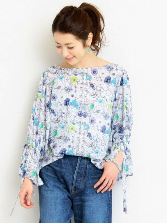 楽天市場】【SALE／40%OFF】BY∴ リバティプリント リボンスリーブ 