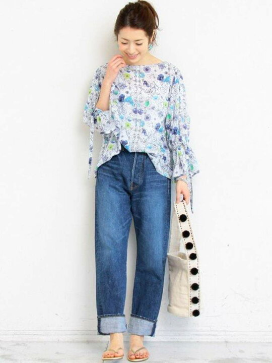 楽天市場】【SALE／40%OFF】BY∴ リバティプリント リボンスリーブ 