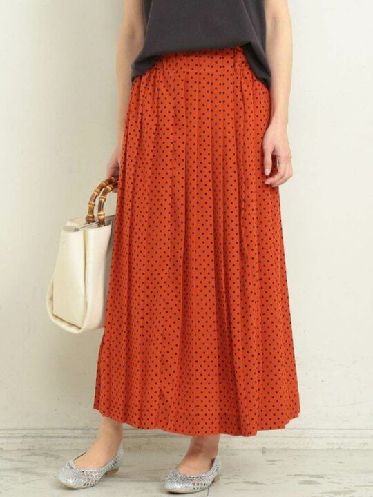 楽天市場】【SALE／50%OFF】BY∴ ドットプリーツロングスカート  