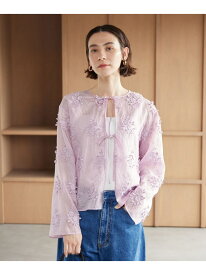 セルロースナイロン エンブロイダリーシャツ 2WAY BEAUTY&YOUTH UNITED ARROWS ビューティー＆ユース　ユナイテッドアローズ トップス シャツ・ブラウス ブラック ホワイト ブルー【送料無料】[Rakuten Fashion]