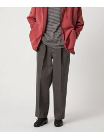 ＜Steven Alan＞ ドリル インツープリーツ ドレス トラウザーズ Steven Alan ビューティー＆ユース　ユナイテッドアローズ パンツ スラックス・ドレスパンツ グレー ブラック【送料無料】[Rakuten Fashion]