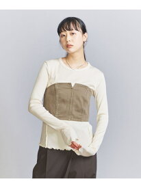 コットン フロントスリット ビスチェ BEAUTY&YOUTH UNITED ARROWS ビューティー＆ユース　ユナイテッドアローズ ワンピース・ドレス チュニック ブラウン【送料無料】[Rakuten Fashion]