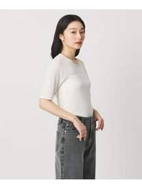 ＜MARW UNITED ARROWS＞5分袖 シアー ニット MARW UNITED ARROWS ビューティー＆ユース　ユナイテッドアローズ トップス ニット ネイビー ブラック グレー【送料無料】[Rakuten Fashion]