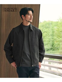 【WEB限定 WARDROBE SMART】スエードライク ジップ ブルゾン BEAUTY&YOUTH UNITED ARROWS ビューティー＆ユース　ユナイテッドアローズ ジャケット・アウター ブルゾン・ジャンパー ブラック グレー【送料無料】[Rakuten Fashion]