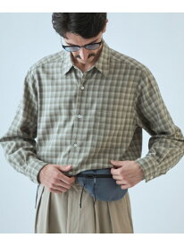 【SALE／45%OFF】＜Steven Alan＞ ネル オンブレー チェック レギュラーカラー シャツ NARROW Steven Alan ビューティー＆ユース　ユナイテッドアローズ トップス シャツ・ブラウス グレー ブラック ベージュ【RBA_E】【送料無料】[Rakuten Fashion]