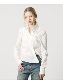 ＜ATTISESSION＞コットン ギャザー ヨーク シャツ ATTISESSION ビューティー＆ユース　ユナイテッドアローズ トップス シャツ・ブラウス ホワイト ネイビー【送料無料】[Rakuten Fashion]