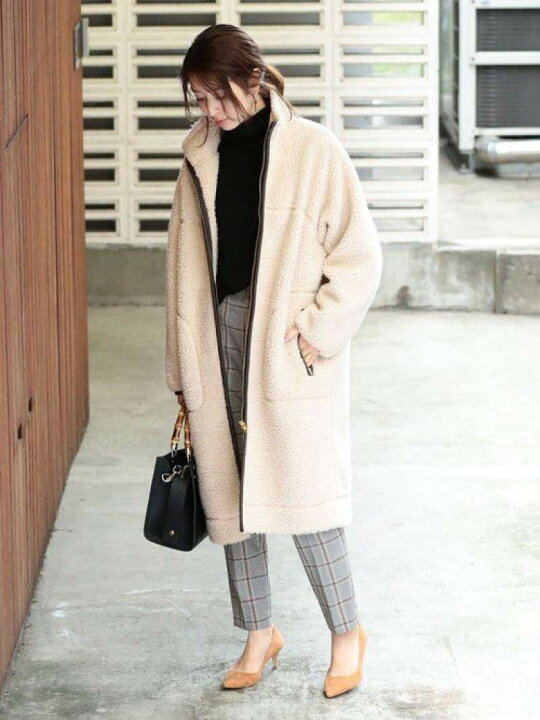 楽天市場】【SALE／40%OFF】BY ボアジップロングコート BEAUTY&YOUTH 
