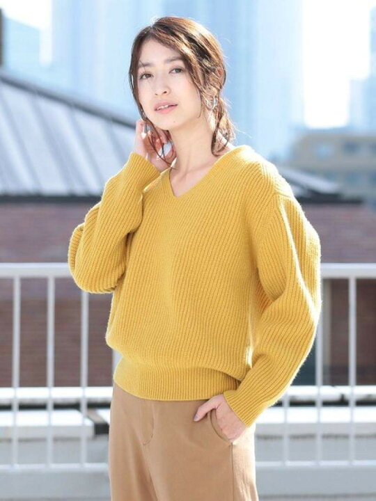楽天市場】【SALE／40%OFF】BY ハミルトンウールアゼVネックニット 