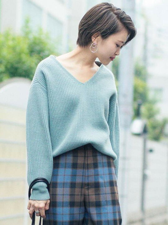 楽天市場】【SALE／40%OFF】BY ハミルトンウールアゼVネックニット  