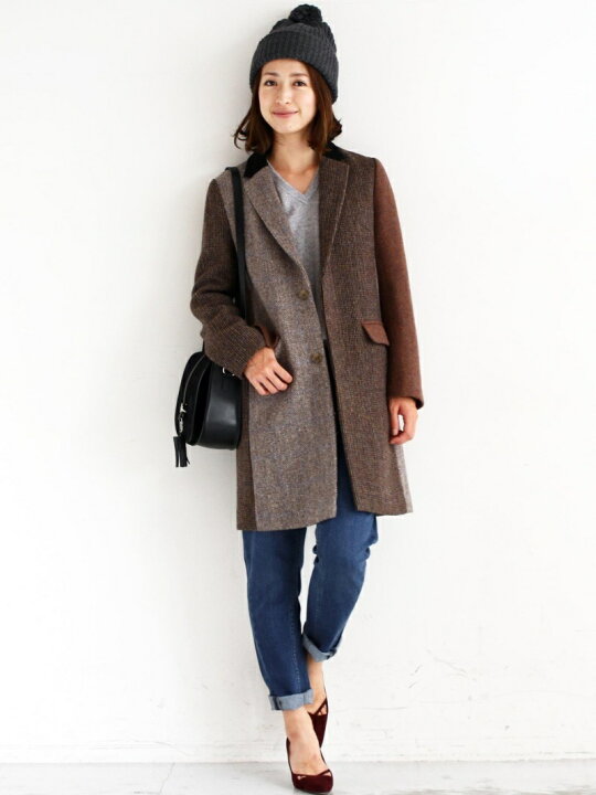 楽天市場】【SALE／40%OFF】BY〓 ハリスツイードチェスターコート 