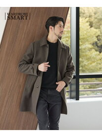 【WEB限定 WARDROBE SMART】PE メルトン バルカラーコート BEAUTY&YOUTH UNITED ARROWS ビューティー＆ユース　ユナイテッドアローズ ジャケット・アウター ステンカラーコート ブラック グレー ブラウン【送料無料】[Rakuten Fashion]