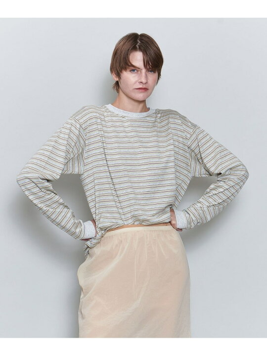 楽天市場】＜6(ROKU)＞コットン ボーダー ロングスリーブTシャツ 24AW 