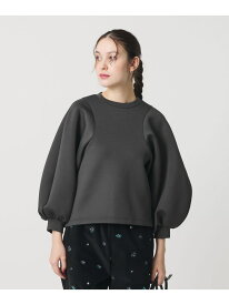 【SALE／50%OFF】【WEB限定】ダブルニット ボリュームスリーブプルオーバー BEAUTY&YOUTH UNITED ARROWS ビューティー＆ユース　ユナイテッドアローズ トップス カットソー・Tシャツ ブラック グレー【RBA_E】【送料無料】[Rakuten Fashion]