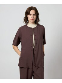 【SALE／50%OFF】＜Steven Alan＞スラブ オックス ブラウス Steven Alan ビューティー＆ユース　ユナイテッドアローズ トップス シャツ・ブラウス グレー ブラウン【RBA_E】【送料無料】[Rakuten Fashion]