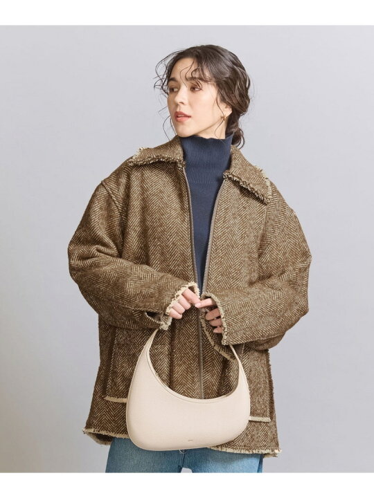 楽天市場】【SALE／40%OFF】ヘリンボーンツイード ブルゾン 