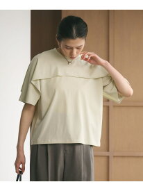 【WEB限定 Wardrobe DAILY MINIMAL】ケープフリル ショートスリーブプルオーバー UVカット 接触冷感 BEAUTY&YOUTH UNITED ARROWS ビューティー＆ユース　ユナイテッドアローズ トップス カットソー・Tシャツ ベージュ グレー ホワイト【送料無料】[Rakuten Fashion]