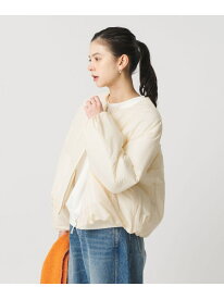 【SALE／50%OFF】ポリエステルブレンド ノーカラーバルーンジップブルゾン BEAUTY&YOUTH UNITED ARROWS ビューティー＆ユース　ユナイテッドアローズ ジャケット・アウター ブルゾン・ジャンパー ブラック ホワイト【RBA_E】【送料無料】[Rakuten Fashion]