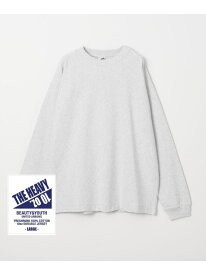 "THE HEAVY"10oz ヘビー ワイド クルーネック カットソー BEAUTY&YOUTH UNITED ARROWS ビューティー＆ユース　ユナイテッドアローズ トップス カットソー・Tシャツ シルバー グレー ホワイト【送料無料】[Rakuten Fashion]