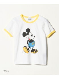 ＜CGS.＞ミッキー プリント リンガー Tシャツ / キッズ California General Store ビューティー＆ユース　ユナイテッドアローズ トップス カットソー・Tシャツ ネイビー レッド イエロー【送料無料】[Rakuten Fashion]