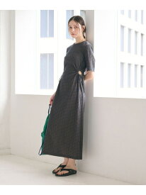サイドホール ショートスリーブ ワンピース BEAUTY&YOUTH UNITED ARROWS ビューティー＆ユース　ユナイテッドアローズ ワンピース・ドレス ワンピース ブラウン ブラック【送料無料】[Rakuten Fashion]
