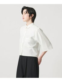 ＜MARW UNITED ARROWS＞タイプライター 7分袖 シャツ MARW UNITED ARROWS ビューティー＆ユース　ユナイテッドアローズ トップス シャツ・ブラウス ブラック ホワイト【送料無料】[Rakuten Fashion]