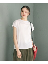クルーネック フレンチスリーブ カットソー BEAUTY&YOUTH UNITED ARROWS ビューティー＆ユース　ユナイテッドアローズ トップス カットソー・Tシャツ ピンク ブラック グリーン ブラウン ホワイト【送料無料】[Rakuten Fashion]
