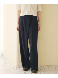 【WEB限定 Wardrobe DAILY MINIMAL】ダブルクロス ラップパンツ ウォッシャブル BEAUTY&YOUTH UNITED ARROWS ビューティー＆ユース　ユナイテッドアローズ パンツ スラックス・ドレスパンツ ネイビー ブラック ブラウン【送料無料】[Rakuten Fashion]
