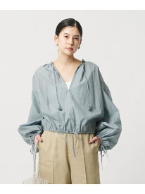 【SALE／30%OFF】コットンナイロン ボリューム スキッパー ブラウス BEAUTY&YOUTH UNITED ARROWS ビューティー＆ユース　ユナイテッドアローズ トップス シャツ・ブラウス グレー ホワイト ブルー【RBA_E】【送料無料】[Rakuten Fashion]