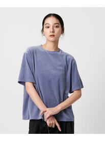 ポリエステルコットン ベロアボーダーTシャツ BEAUTY&YOUTH UNITED ARROWS ビューティー＆ユース　ユナイテッドアローズ トップス カットソー・Tシャツ ブラウン グレー【送料無料】[Rakuten Fashion]