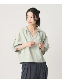 コットン麻 スキッパー チュニック ウォッシャブル BEAUTY&YOUTH UNITED ARROWS ビューティー＆ユース　ユナイテッドアローズ ワンピース・ドレス チュニック ホワイト ネイビー【送料無料】[Rakuten Fashion]
