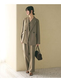 【WEB限定 Wardrobe DAILY MINIMAL】メランジ タックストレートパンツ ウォッシャブル BEAUTY&YOUTH UNITED ARROWS ビューティー＆ユース　ユナイテッドアローズ パンツ スラックス・ドレスパンツ ブラック ベージュ【送料無料】[Rakuten Fashion]