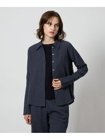 【SALE／50%OFF】＜Steven Alan＞クレープ チェック ロングスリーブ シャツ Steven Alan ビューティー＆ユース　ユナイテッドアローズ トップス シャツ・ブラウス ネイビー ベージュ【RBA_E】【送料無料】[Rakuten Fashion]