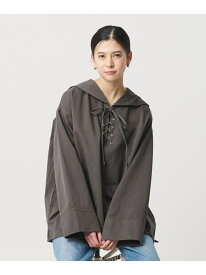 【SALE／30%OFF】＜She is-.＞レースアップ セーラーカラー ブラウス BEAUTY&YOUTH UNITED ARROWS ビューティー＆ユース　ユナイテッドアローズ トップス シャツ・ブラウス ベージュ グレー【RBA_E】【送料無料】[Rakuten Fashion]