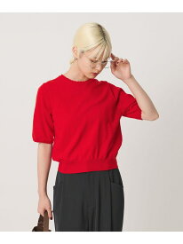 コットンスラブ スカラップ ニットプルオーバー ウォッシャブル BEAUTY&YOUTH UNITED ARROWS ビューティー＆ユース　ユナイテッドアローズ トップス ニット レッド ホワイト ブラック【送料無料】[Rakuten Fashion]