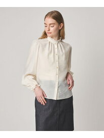 ＜Steven Alan＞フリル ブラウス Steven Alan ビューティー＆ユース　ユナイテッドアローズ トップス シャツ・ブラウス ホワイト ネイビー【送料無料】[Rakuten Fashion]