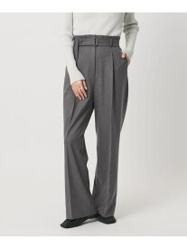 ＜MARW UNITED ARROWS＞ベルト付き タック ストレート パンツ MARW UNITED ARROWS ビューティー＆ユース　ユナイテッドアローズ パンツ スラックス・ドレスパンツ グレー ブラック【送料無料】[Rakuten Fashion]