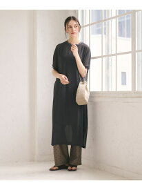 シフォンレイヤード ドルマンスリーブ ワンピース BEAUTY&YOUTH UNITED ARROWS ビューティー＆ユース　ユナイテッドアローズ ワンピース・ドレス ワンピース ブラック グレー ブラウン【送料無料】[Rakuten Fashion]