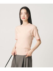 【SALE／40%OFF】リブライン ショートスリーブ ニットプルオーバー ウォッシャブル BEAUTY&YOUTH UNITED ARROWS ビューティー＆ユース　ユナイテッドアローズ トップス ニット ピンク ホワイト ブラウン【RBA_E】【送料無料】[Rakuten Fashion]
