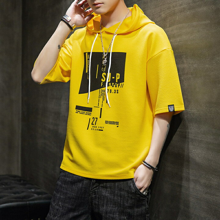楽天市場 半袖 パーカー メンズ Tシャツ 夏服 プリント トップス フード付き カジュアル プルオーバー 大きいサイズ ゆったり おしゃれ カジュアル 部屋着 M 3xl お兄系 通学 Beautyannshop